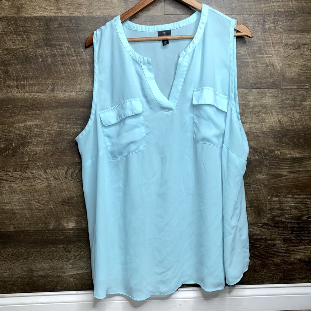 Worthington Woman Mint Sheer Tank Size 3X